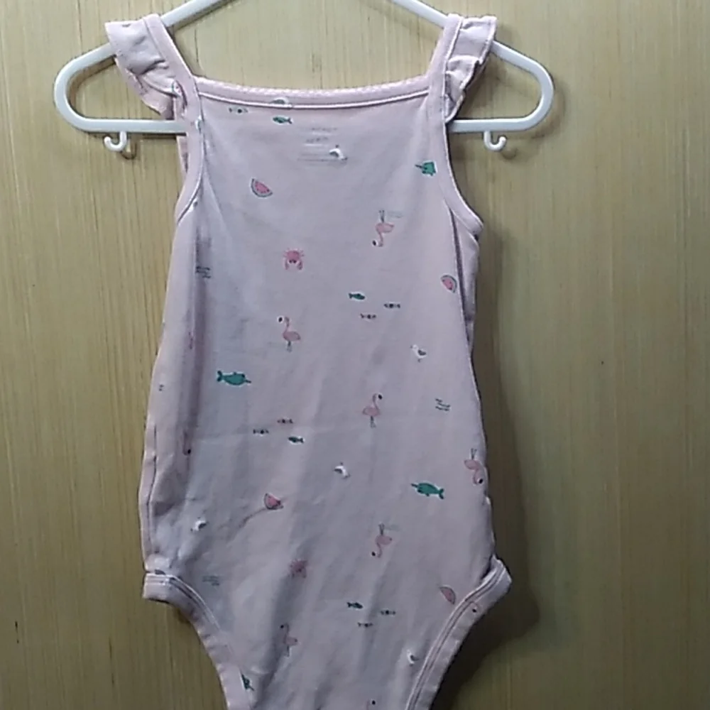Carter's Onesie Beach themed in pink girls 24 months - Picture 3 of 5